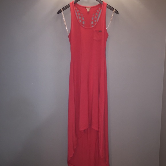 GUESS Racerback Highlow Crochet Dress in Coral - Picture 4 of 6